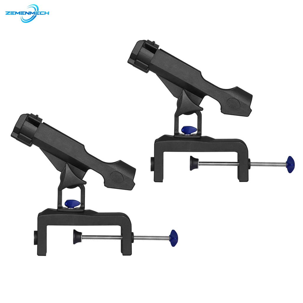 

2PCS 360 Degree Adjustable Fishing Rod Rack Holder Clamp On Kayak Boat Support Pole Stand For Fishing Rod Marine Ponton Rubber