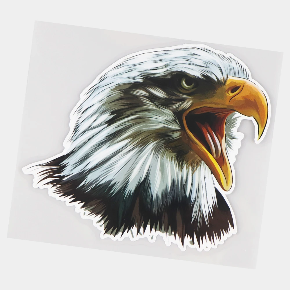 

JuYouHui Exterior Accessories Decal Hand Drawn Bald Eagle Window Door Stickers Personality Cartoon Car Decals
