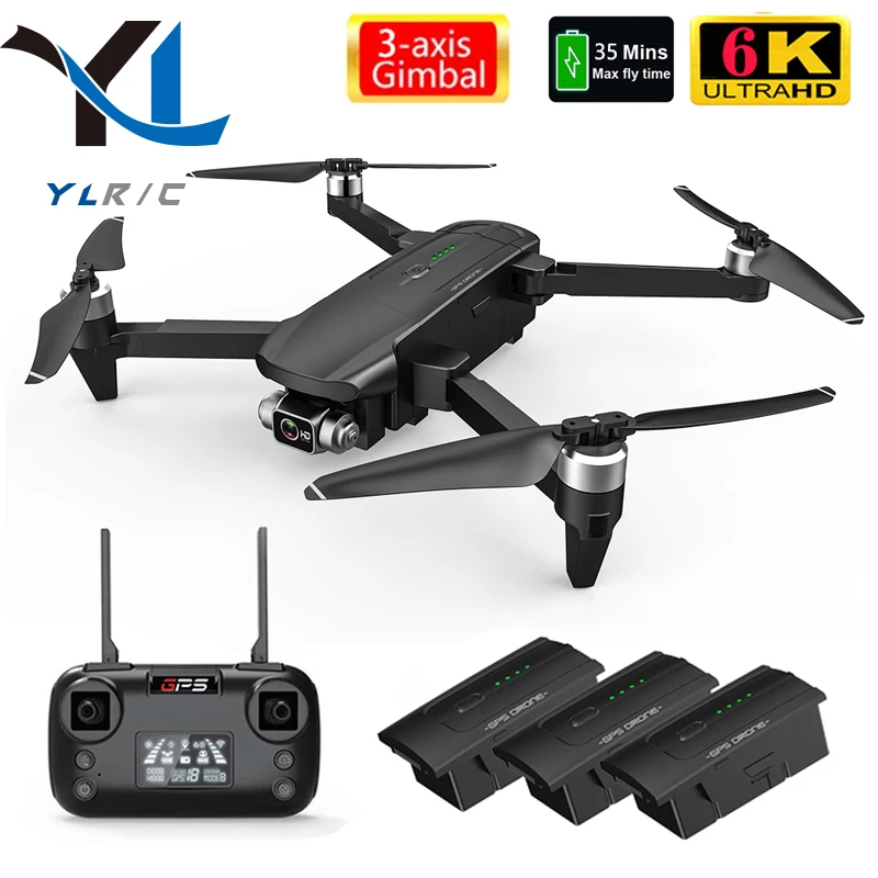 Photo Product New CSF100 drone 6K HD camera GPS 3 axis PTZ brushless foldable drone professional camera WIFI FPV RC Quadcopter PK F11 drone