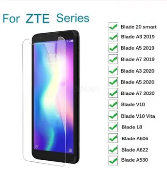 

9H Tempered Glass for ZTE Blade 20 smart A3 A5 A7 2019 2020 A622 L8 V10 Vita A530 GLASS Protective Film Screen Protector cover