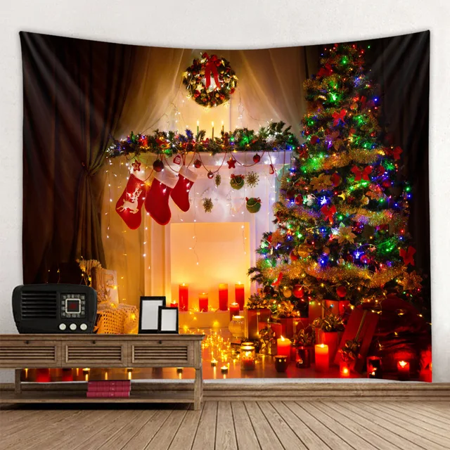 Tnt Christmas 2022 2022 Christmas Party Decoration Santa Claus Halloween Tapestry For Bedroom  Living Room Decor Wall Hanging Background Table Cloth|Tapestry| - Aliexpress