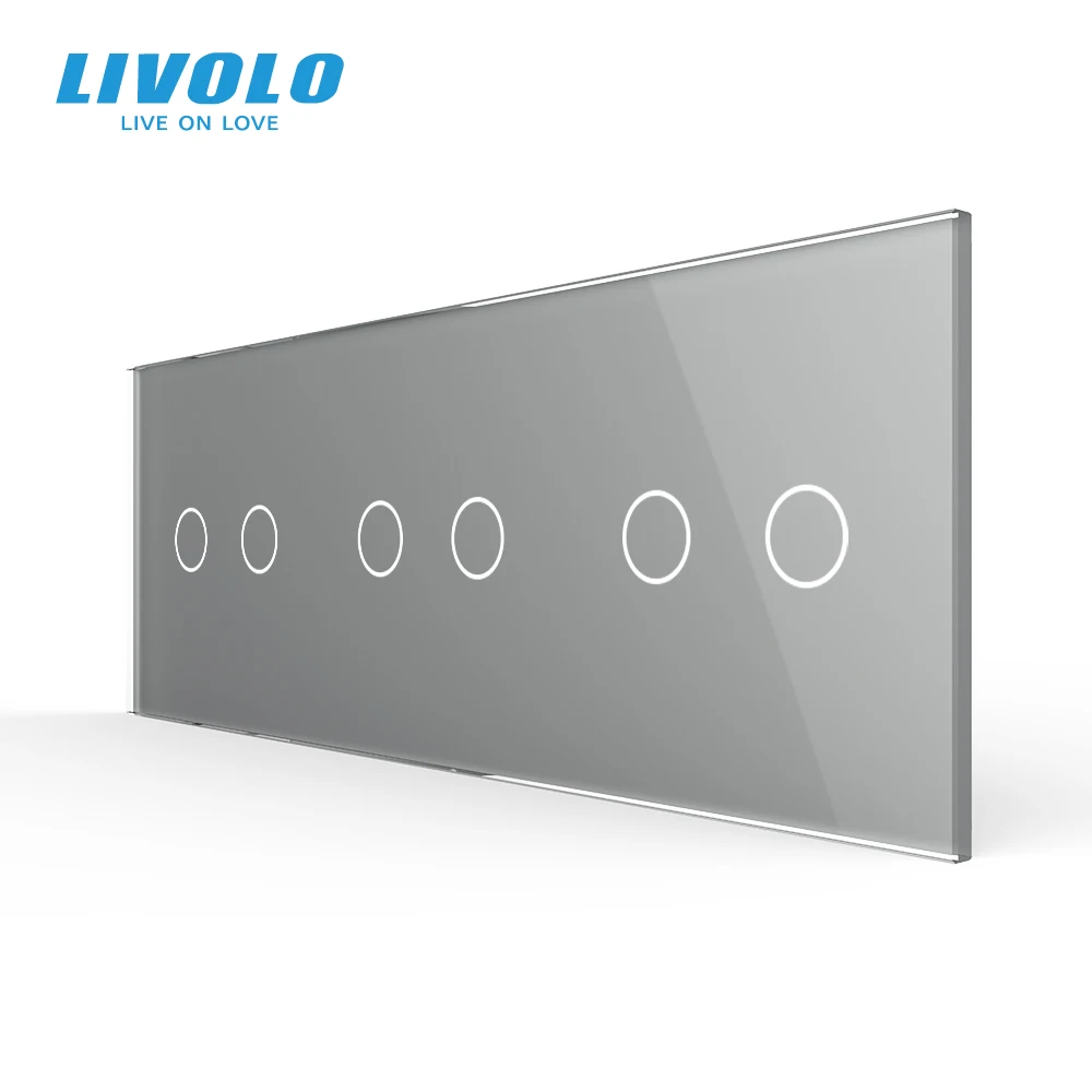 Роскошное белое жемчужное Хрустальное стекло Livolo для переключателя сделай сам 222