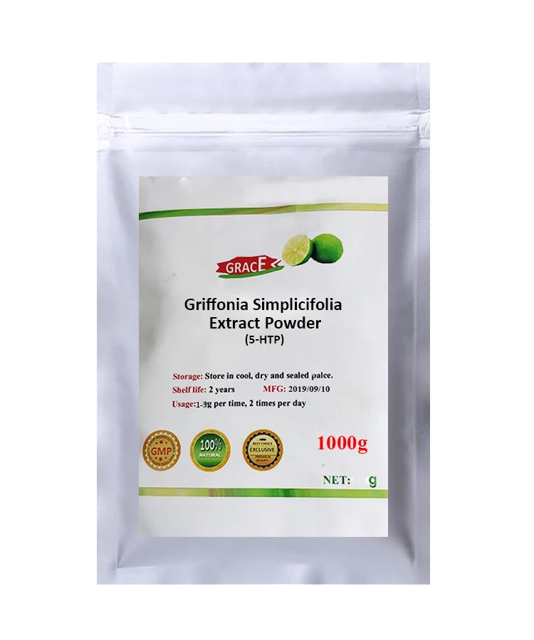 100-1000g 5HTP, Griffonia Экстракт Griffonia simplicifolia, антидепрессантов и успокаивающий, снять стресс и улучшают сон