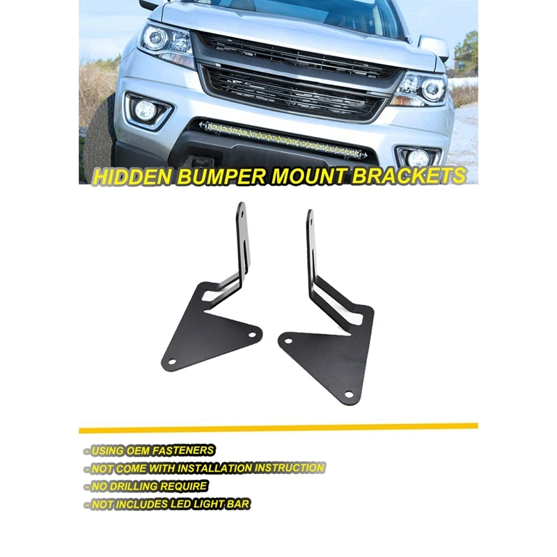 30 дюймов Бампер прямые лампы бар кронштейны Совместимость с- Chevy Colorado GMC Canyon светильник бар крепление КРОНШТЕЙНЫ КОМПЛЕКТ