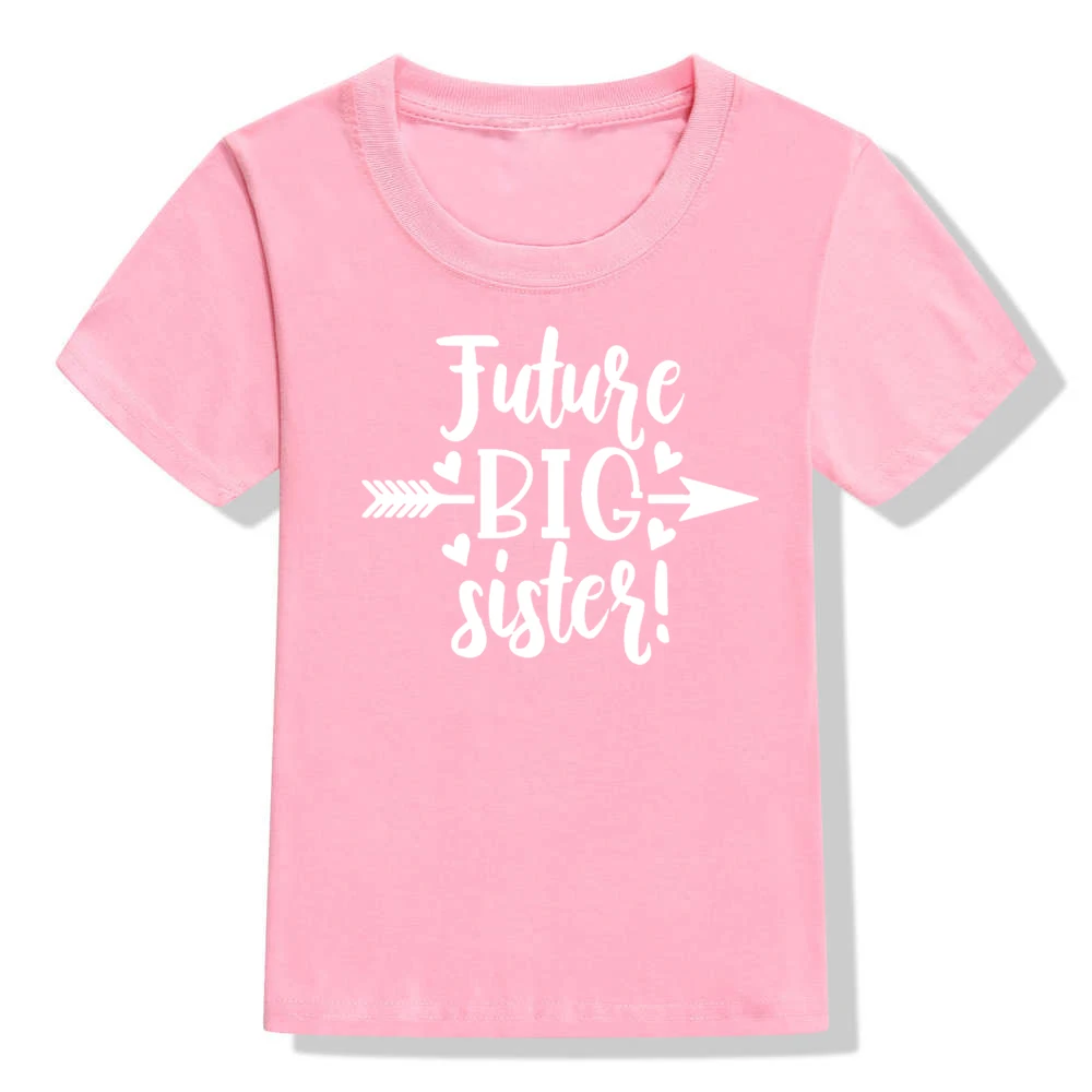 Детская футболка с надписью «Future Big Brother Sister»; забавная футболка с короткими рукавами для маленьких мальчиков и девочек; повседневная детская футболка; Лидер продаж - Цвет: 52C6-KSTPK-