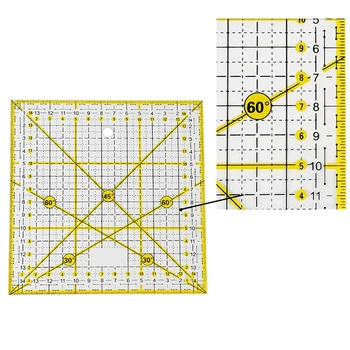 

Acrylic Patchwork Aligned Ruler Transparent Drawing Cloth Ruler Sewing Measuring Supplies DIY Sewing Quilting Tools