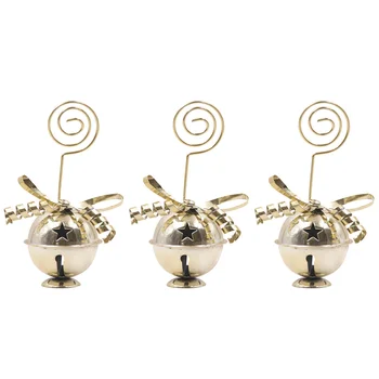 

3Pcs Christmas Decoration Iron Desktop Cards Clamps Creative Party Note Clips