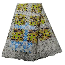 Высококачественная кружевная ткань восковой шнур кружевная ткань Африканская кружевная ткань восковой шнур кружева для женщин Свадебное платье 82913