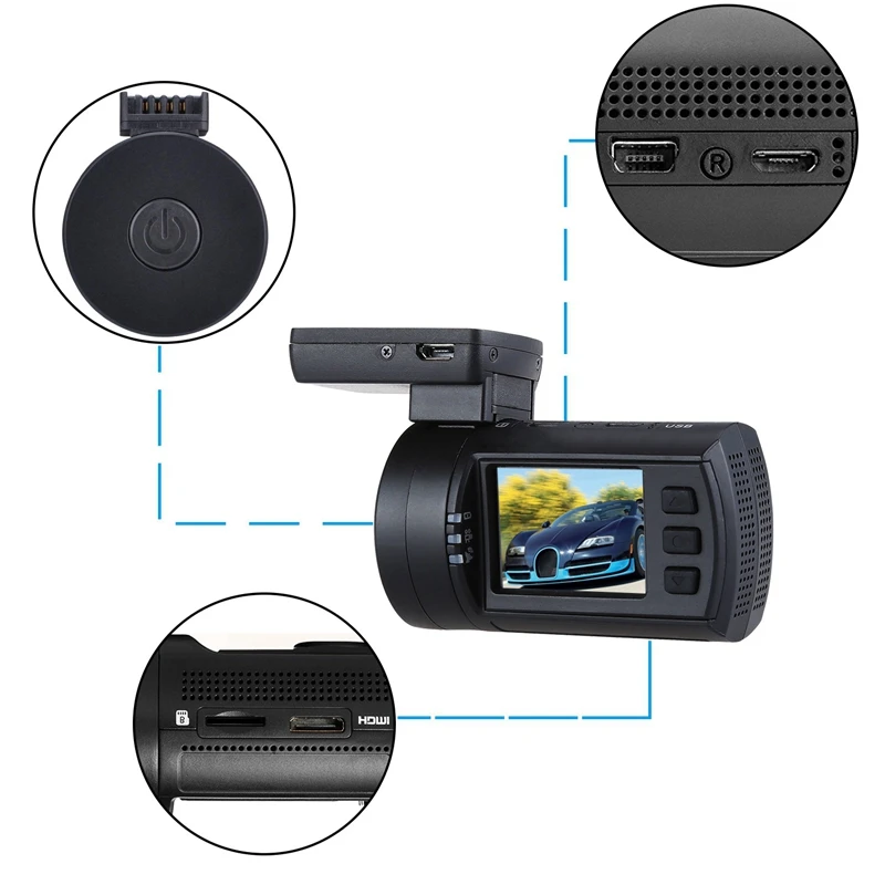 Мини DVR Автомобильный видеорегистратор, камера, скорость, gps 1080P 60FPS HD видео рекордер, супер конденсатор с пультом дистанционного управления, температуры
