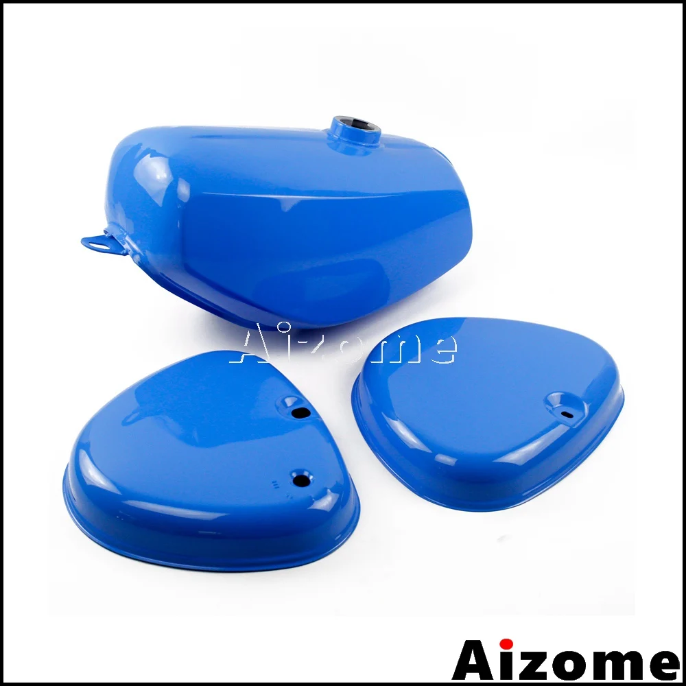 Blue Retro Motorcycle Fuel Tank For Simson S50 S51 S70 S 50 S 51 S 70 Fuel Oil Tank 200200 w/ Side Covers Green Orange Blue Yellow - Цвет: Blue