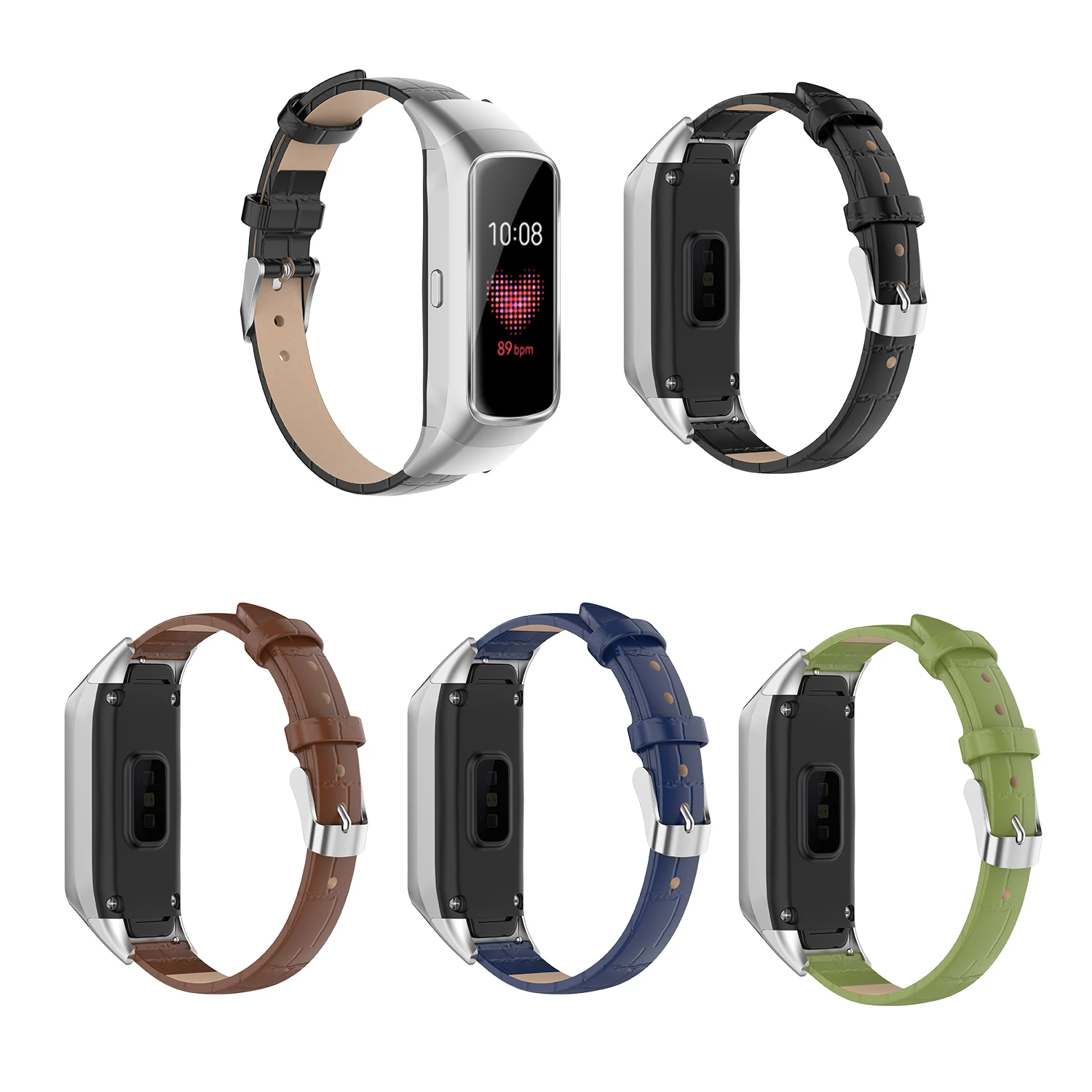 Кожаный ремешок для часов совместимый с samsung Galaxy Fit SM R370 спортивный мужчин женщин