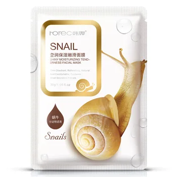 

10Pcs ROREC snail face mask extract beauty korean skin care Whitening Depth Replenishment Moisturizing Oil-control Anti-Aging