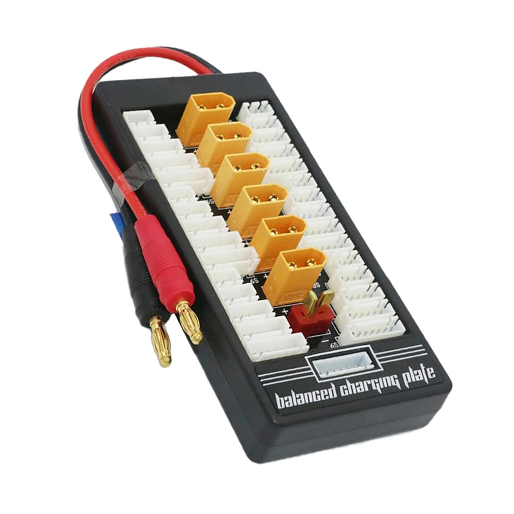 Multi 2S-6S Lipo Parallel Balanced Charging Plate Board XT60 Plug for RC Battery Charger IMAX B6, Maxpro x612s, x6 plus UN-A6