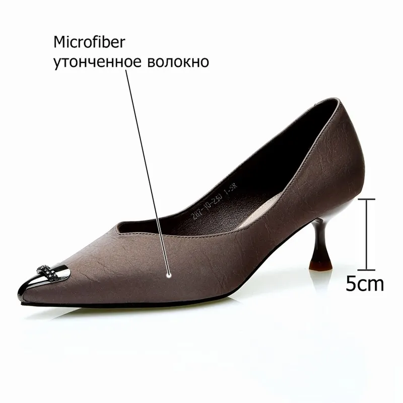 ALLBITEFO/высококачественные женские туфли на высоком каблуке с металлическим носком; брендовые офисные женские туфли на высоком каблуке; вечерние женские туфли на каблуке