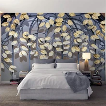 Diantu на заказ Ретро Железный золотой лист 3d современный ТВ Большое Настенное панно на заказ зеленые обои papel де parede para кварто Фреска