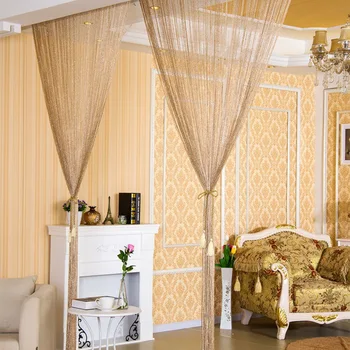 

Line Screens Curtain Silver Ribbon Door String Curtain Thread Fringe Window Panel Room Divider Strip Window Room Divider