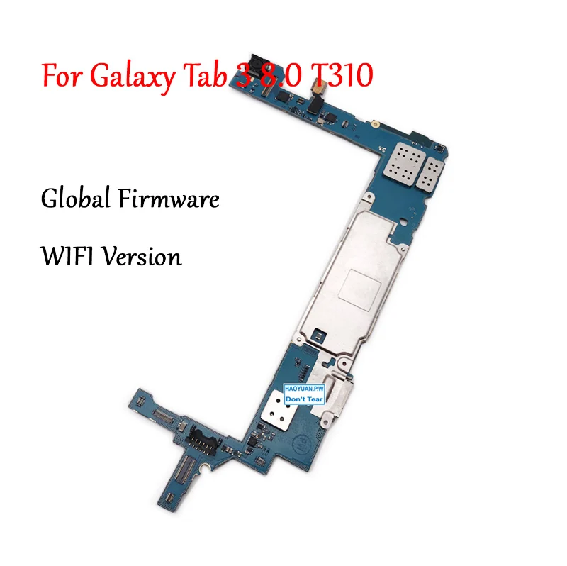 

Tested Full Work Unlock Motherboard For Samsung Galaxy Tab 3 8.0 T310 SM-T310 Logic Circuit Electronic Panel From Original Phone