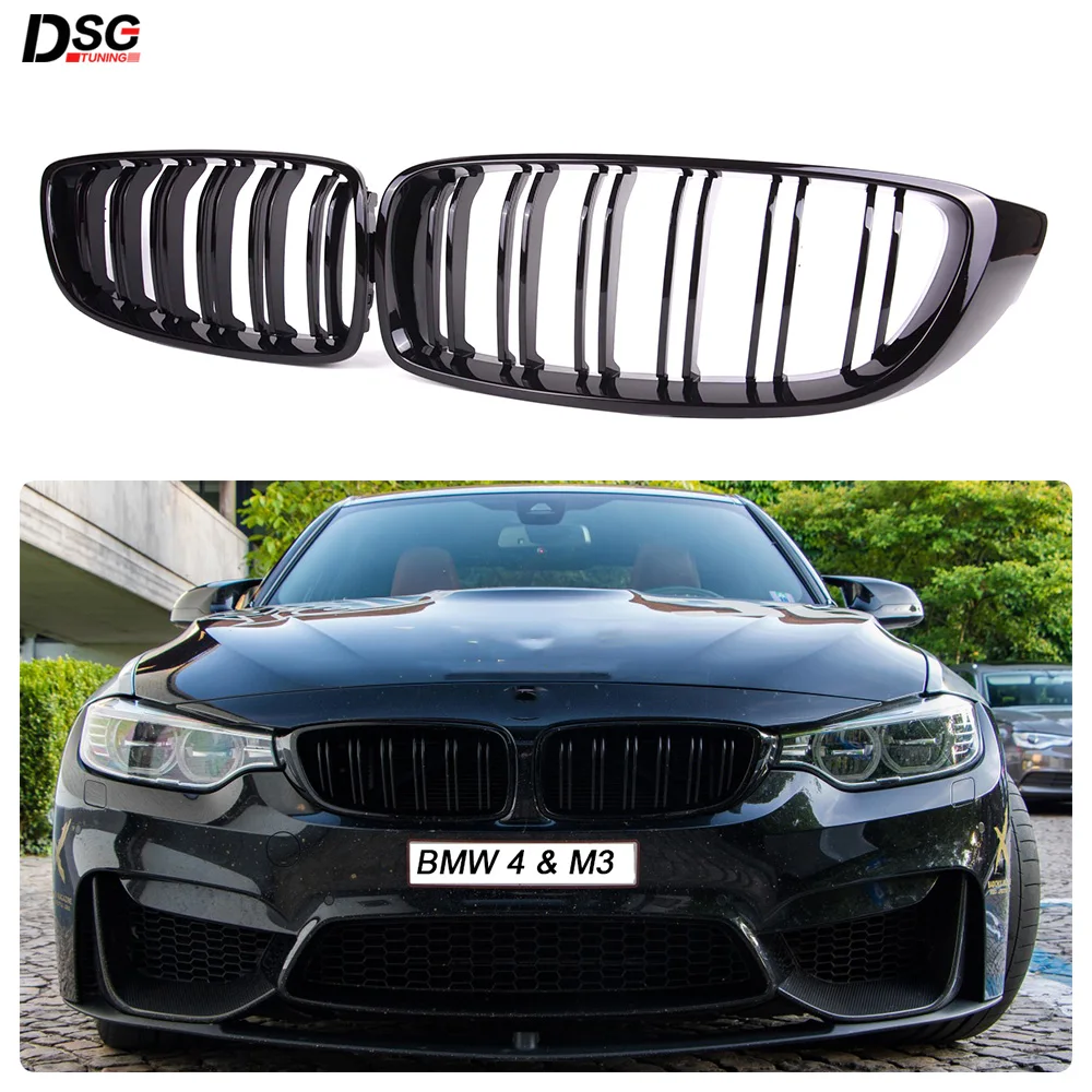 Gloss Black, ABS JMY Front Replacement Kidney Grille Grill for BMW 4 Series F32 F33 F36 F80 F82 