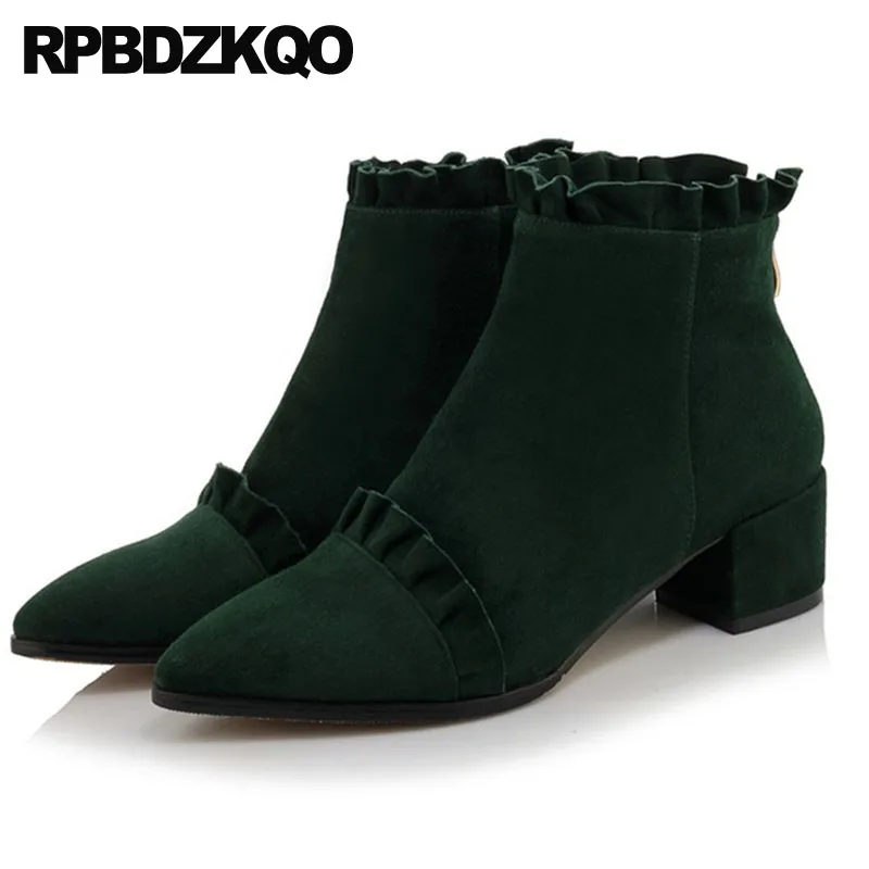 black booties medium heel