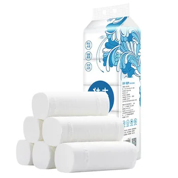 

12 Rolls Soft Toilet Tissue Hand Home White Paper Towels Four-layer Napkin Serviettes Soft Strong Absorbent Toilet Paper