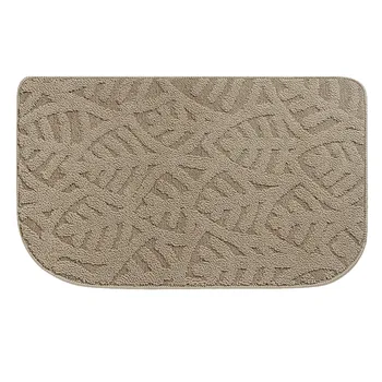 

75x45cm Mat Doorway Half Round Bathroom Floor Carpet Machine Washable Easy Clean Home Solid Water Absorbent Kitchen Rug Non Slip