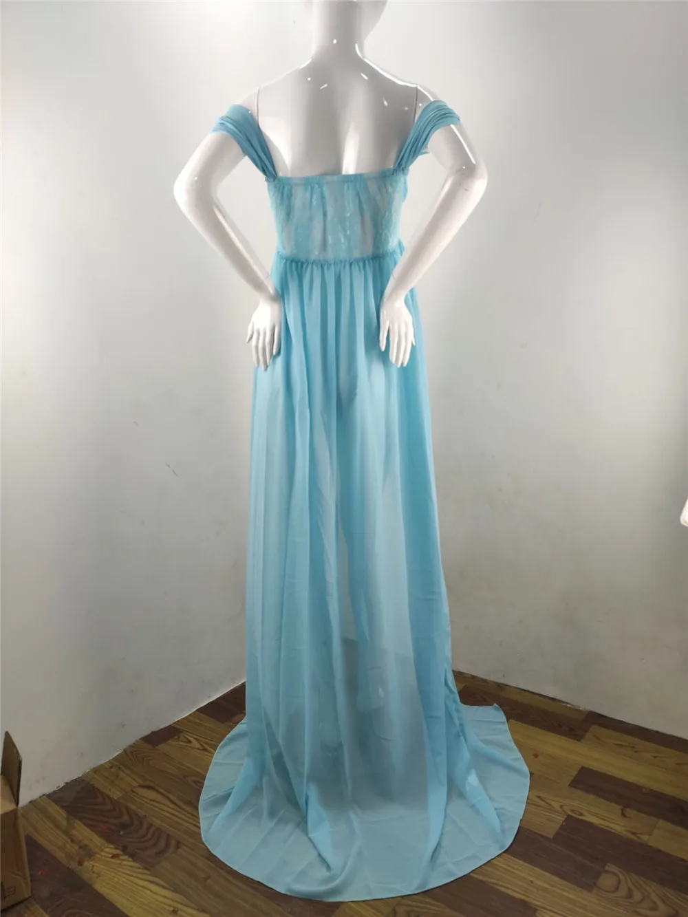 Shoulderless Maternity Dress For Photography Sexy Front Split Pregnancy Dresses For Women Maxi Maternity Gown Photo Shoots Props (13)