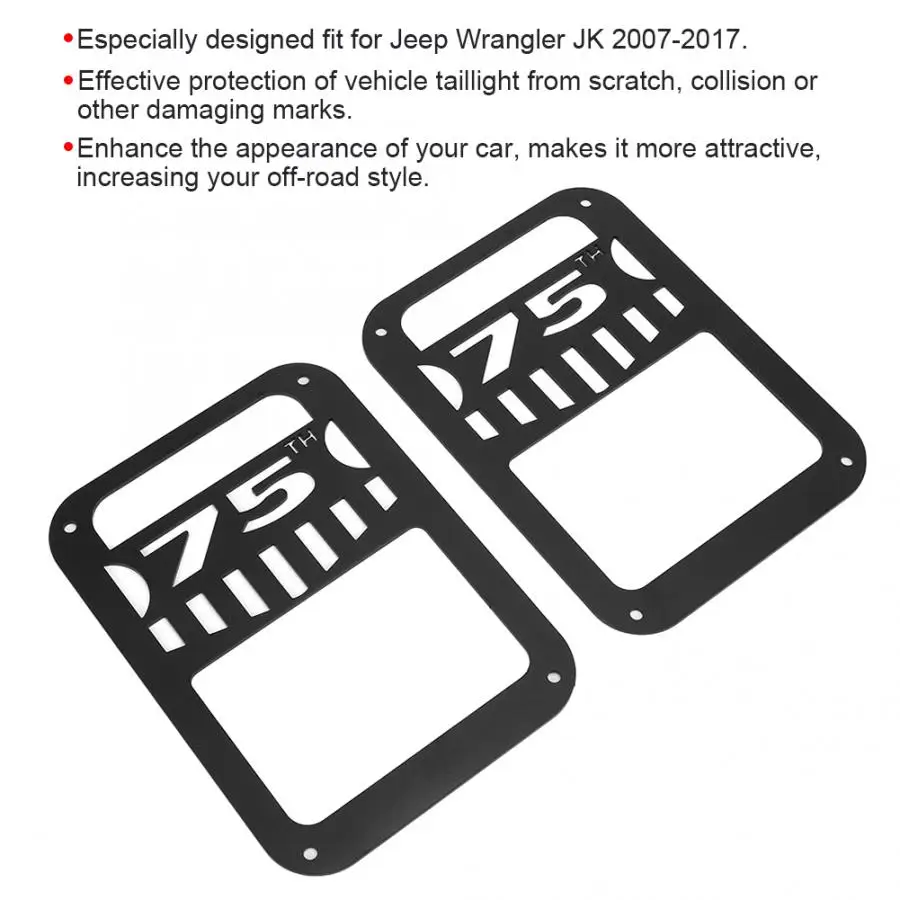 1 пара задний фонарь рамка крышка протектор каркасы фонарей подходит для Jeep Wrangler JK 2007- автомобильные аксессуары