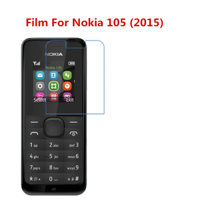 

1/2/5/10 Pcs Ultra Thin Clear HD LCD Screen Guard Protector Film With Cleaning Cloth Film For Nokia 105 (2015).