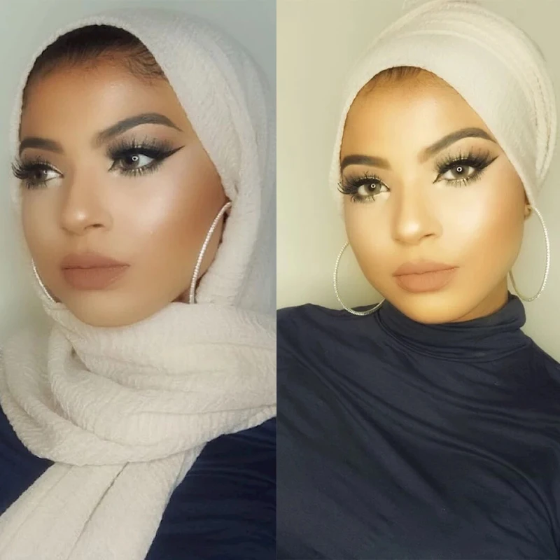 Цена оптовой продажи новая мода мусульманский морщинка хиджаб шарф femme musulman