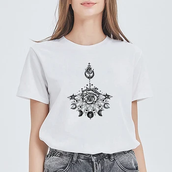 

Fashion Tops Sunrise Tattoo Design Women's T-Shirt Versatile Summer Kawaii Casual Harajuku Street T-Shirt