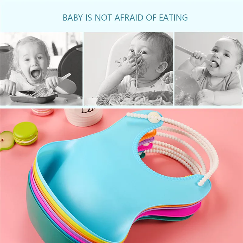 

Kid Infant Silicone Gel Bibs Baby Soft Waterproof Saliva Dripping Bibs Toddler Children Feeding Tool Boy Girl Burp Cloth Bandana