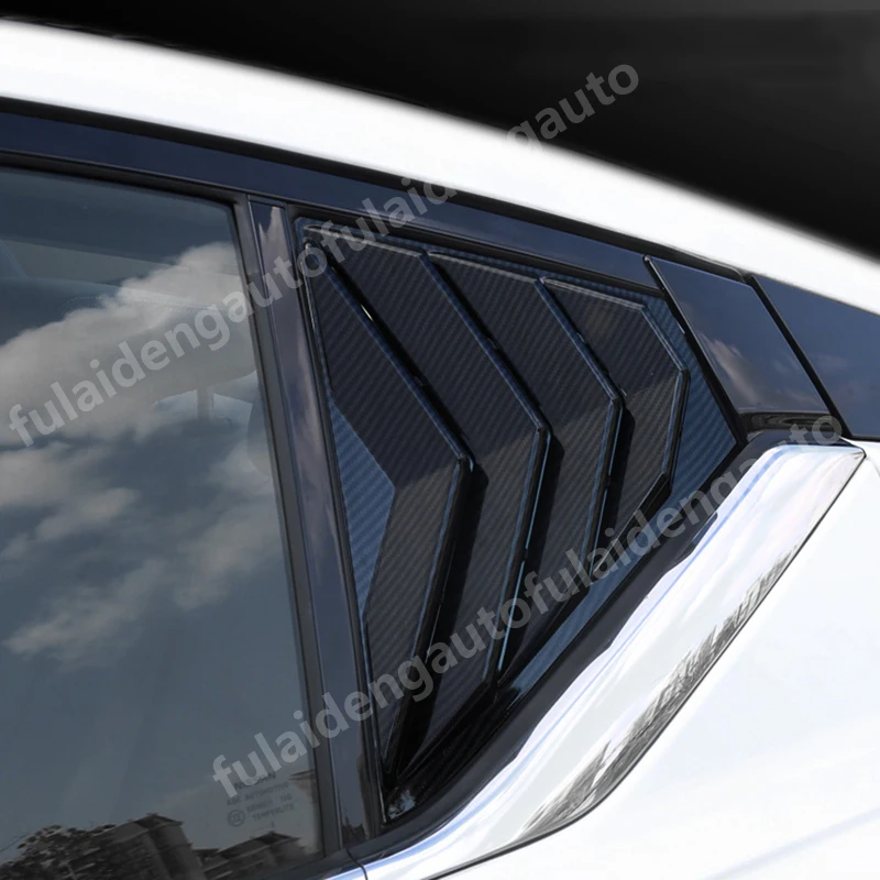 2 шт. для Nissan Teana Altima- углеродное волокно черный Задний Жалюзи Окно Совок боковой жалюзи спойлер крыло крышка отделка