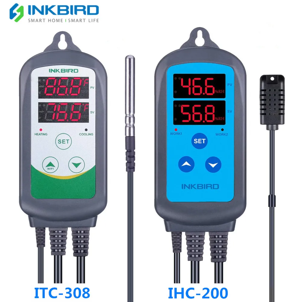 INKBIRD Combo Set Pre-wired Digital Dural Stage Humidity