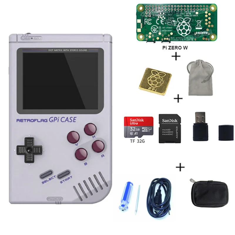 Kit 2 Чехол Retroflag GPi для Raspberry Pi Zero и Zero W с безопасным отключением - Цвет: Kit 2