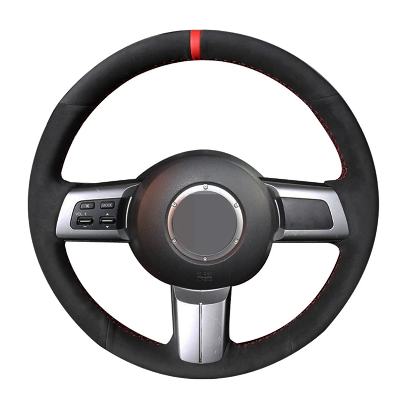 

Black Suede Hand-Stitched Comfortable Soft Car Steering Wheel Cover For Mazda MX-5 Miata 2009-2013 RX-8 2009-2013 CX-7 2007-2009