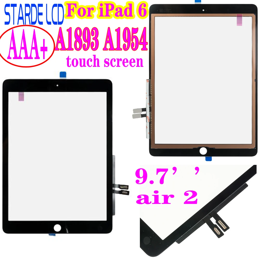 

For iPad 6 6th Gen A1893 A1954 Touch Screen Digitizer Display Front Outer Panel Glass not LCD For iPad Air 2 9.7 2018 Version
