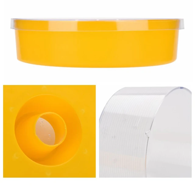 Méhészeti Korong Sárga Méh Műanyag Megfelelő Vízi Adagoló Kerek Kaptár Felső Méhkas Ivás Táplálék -Takarmány Méhész Apikultúra Szerszám - Image 6