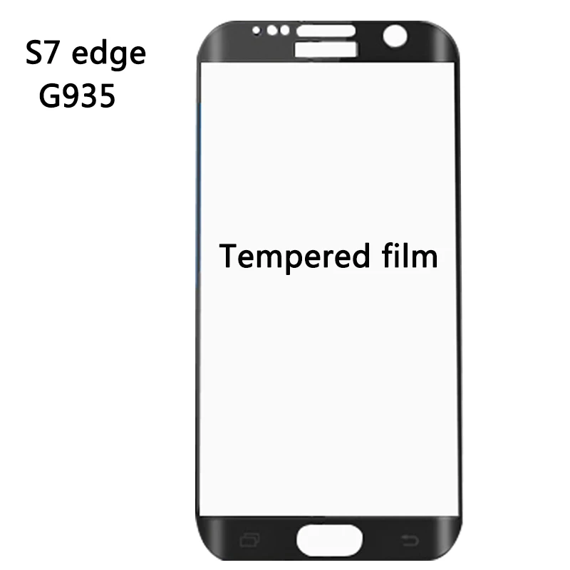 Для samsung Galaxy S7 G930/S7 edge G935 крышка батареи Задняя стеклянная дверная панель Корпус для S7 задняя крышка Корпус чехол - Цвет: 2.Tempered film