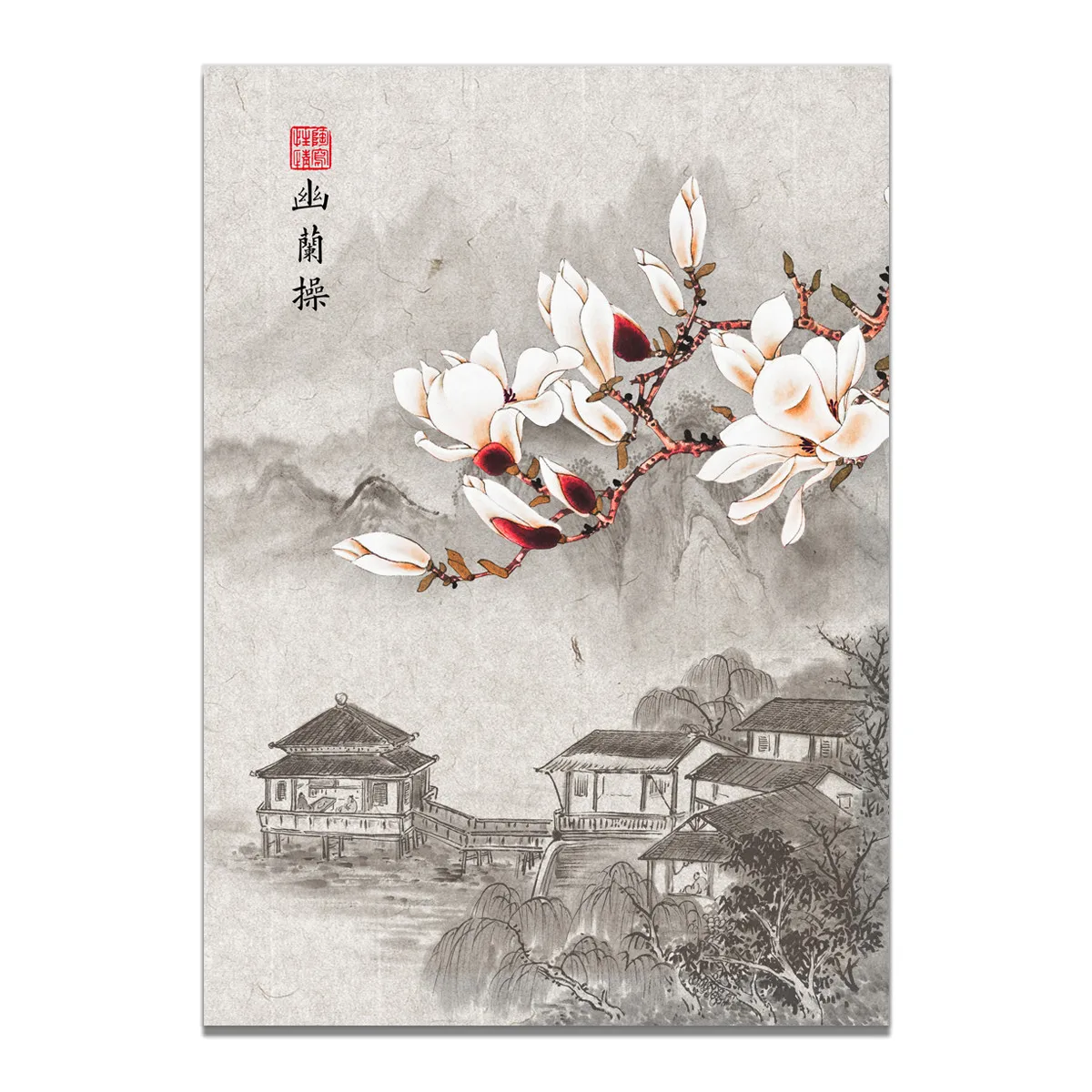 Youlan древняя стихия цветы Птицы Пейзаж Холст плакат Подвесной Настенный домашний декор