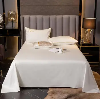 

Minimalist White Bedding Bed sheet Pillowcses 100%Cotton Solid Color bedcover Soft Comfortable Flat sheet Linen Home Decorative