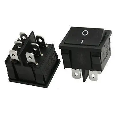 2 предмета AC 6A/250V 10A/125V 6 Pin DPDT ON/на 2 позиции на кнопках в перекидной клавишный выключатель