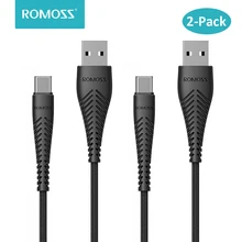 ROMOSS 2 unids/lote USB tipo C Cable para Samsung S10 de carga rápida Cable 3,0 USB-C Cable cargador 3A de carga rápida para Huawei P40 P30