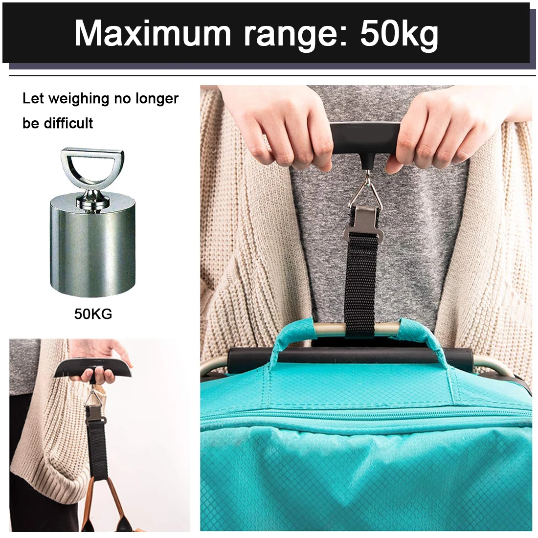 50 кг/110lb багажные весы с ЖК-дисплеем электронные цифровые Портативный чемодан дорожные весы весит багажная сумка Висячие весы Баланс Вес