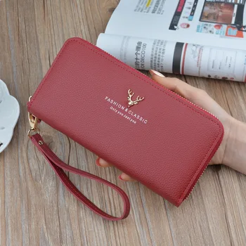 

Hot Selling Women Wallets Female Long Zipper Clutch Leather Wallet Woman Phone Card Holder Brand Design Carteira Feminina.