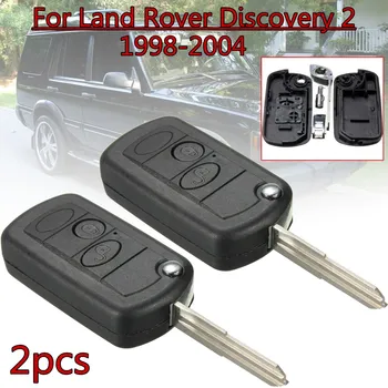 

2pcs 2 Button Folding Flip Remote Key Fob Case Cover Shell Conversion for Land Rover Discovery 2 1998 1999 2000 2001 2002 2003