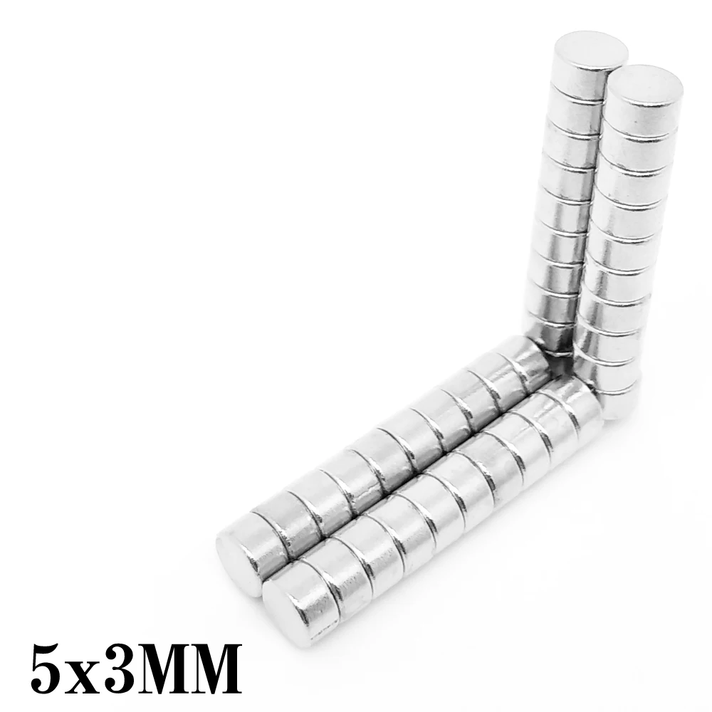 10/20/50/100/200/500PCS 5×3 Small Round Powerful Magnet 5mm x 3mm Neodymium Search Magnet 5x3mm Permanent Magnets Strong 5*3