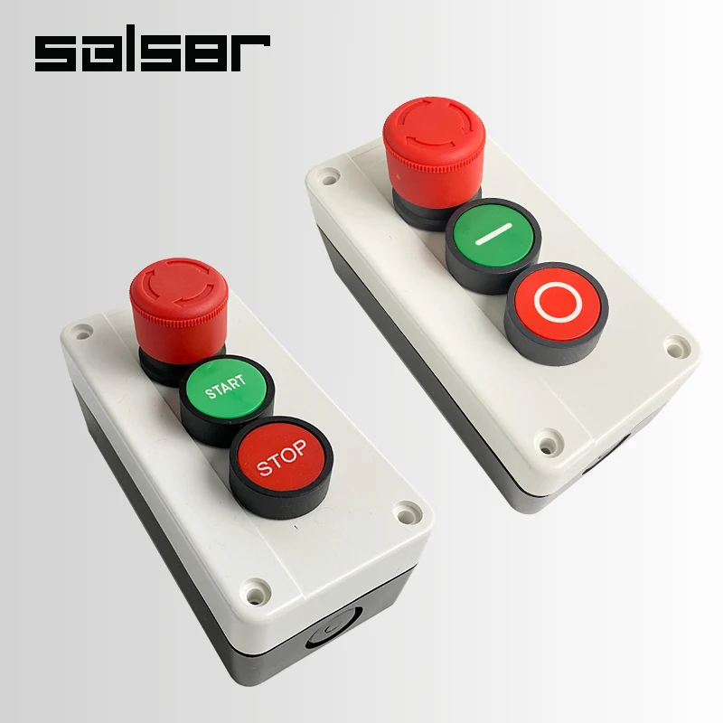 Start-Stop-NC-Emergency-Stop-NO-Red-Green-Control-Electric-Circuit-600V ...
