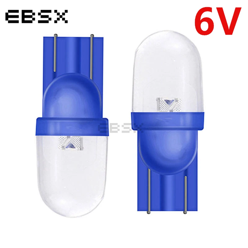 

EBSX 10 pcs T10 Led W5W 194 168 F8 1 LED 6V/6.3V Convex Lens White Red Blue Yellow Green For Pinball Machine Dashboards Lamp