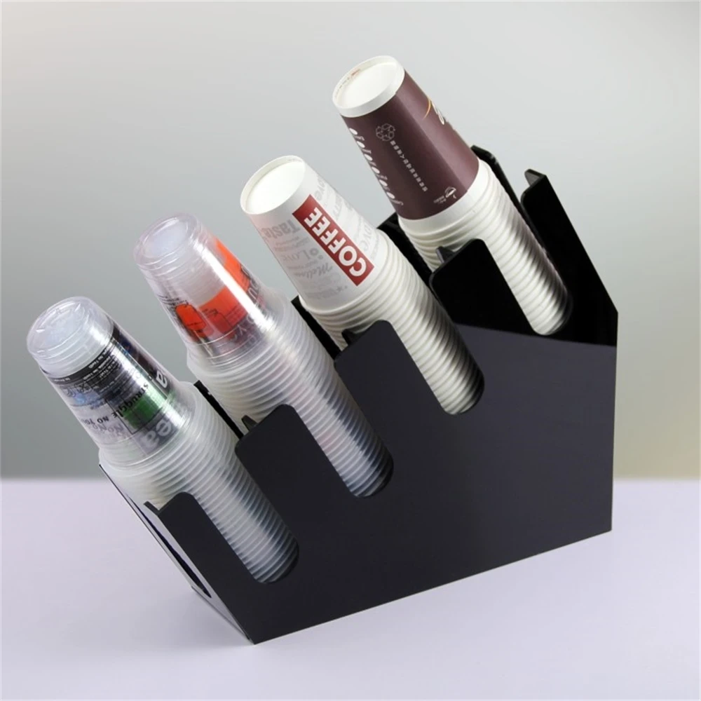 紙コップの収納ボックスカップ棚コーヒーショップ紙コップディスプレイスタンドアクリルカップホルダーバーカウンタートップ収納ラック Aliexpress Home Garden