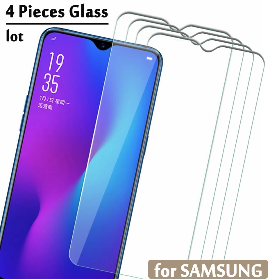 

4pcs/lot Protective Glass for Samsung S10e A10 A20 A30 A40 A50 Screen Protector Glass for Samsung Galaxy S10e A50 Tempered Glass